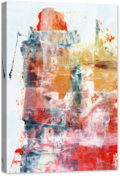 Tablou canvas luminescent luminos in intuneric GlowforHome Dualv-View rama lemn fosforescent Lucrare desen Abstract Multicolora Rezuma 