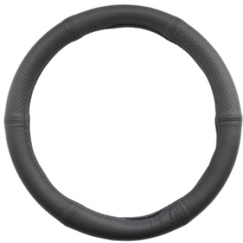 Husa Volan Din Piele Naturala Semi Perforata Negru 37-39 cm 