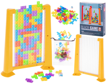 Joc Puzzle de constructie tip Tetris cu 70 de elemente Multicolor 