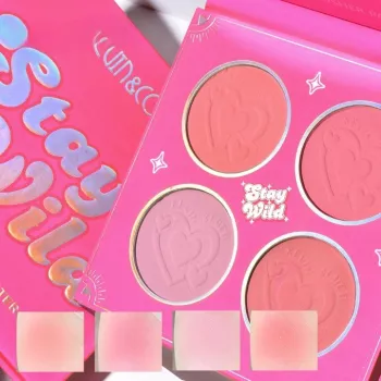 Paleta de Blush KEVIN&COCO 4 Culori Stay Wild 12.2 x 12.2 x 0.9 cm 