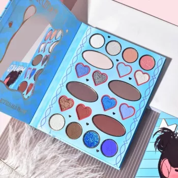 Paleta de Machiaj KEVIN&COCO 20 Culori Blue Girl Fard de Pleoape si Blush Albastru 