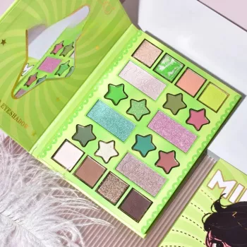 Paleta de Machiaj KEVIN&COCO 20 Culori Green Girl Fard de Pleoape si Blush Verde 