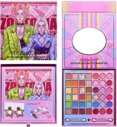 Paleta de Machiaj KEVIN & COCO Best Partner Fard de Pleoape Breloc si Cercei 50 culori 22 x 21 x 5cm 