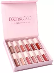 Set 12 rujuri mate rezistente la transfer Kevin&Coco 1.85 ml 