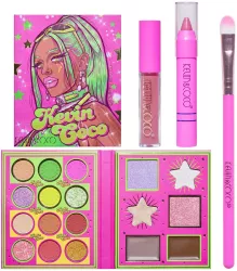 Set 4 Produse de Machiaj KEVIN & COCO Green Cool Girl 18 culori 20.5 x 18.2 x 2.2 cm 