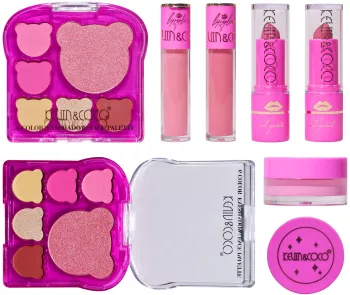 Set 6 Produse de Machiaj KEVIN & COCO Pink Bear 16.2 x 16 x 2.5 cm 