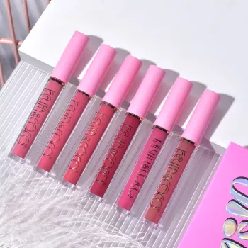 Set de Buze KEVIN & COCO Pink Girl 6 Lip Gloss-uri 17 x 14.8 x 2.9 cm Roz/Maro 