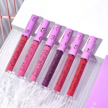Set de Buze KEVIN COCO Violet Girl 6 Lip Gloss-uri 17 x 14.8 x 2.9 cm Roz/Rosu/Mov 
