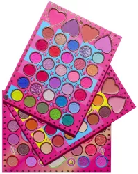Trusa de Machiaj KEVIN & COCO Mean Girl Heart Fard de Pleoape Iluminator Blush Cremos 96 culori 21 x 15.7 x 2.4 cm 