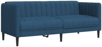 vidaXL Canapea cu 2 locuri albastru material textil 