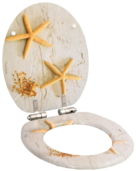 vidaXL Capace WC inchidere silentioasa 2 buc. MDF design stea de mare 