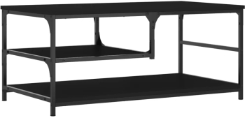 vidaXL Masuta de cafea negru 90x49x40 cm lemn compozit 