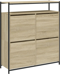 vidaXL Pantofar cu 4 sertare rabatabile stejar sonoma 100x34x112 cm 