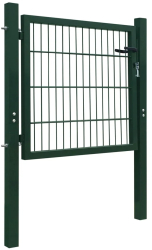 vidaXL Poarta de gard verde 105x150 cm otel 