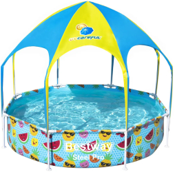 Bestway Piscina supraterana copii Steel Pro protectie UV 244x51 cm