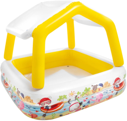 Intex Piscina gonflabila cu umbrar 157x157x122 cm 