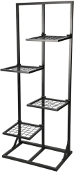 ProGarden Suport pentru flori cu 4 rafturi negru 40x27x102 cm 