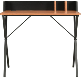 vidaXL Birou negru si maro 80x50x84 cm 