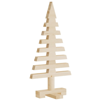 vidaXL Brad de Craciun din lemn decorativ 60 cm lemn de pin masiv 