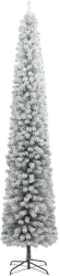 vidaXL Brad de Craciun subtire cu suport si zapada 270 cm PVC 
