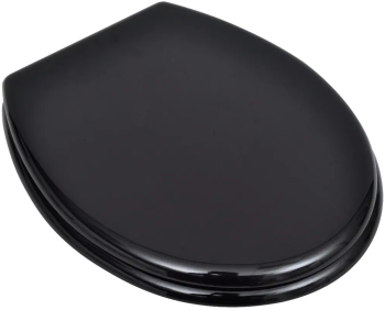 vidaXL Capace WC 2 buc. negru MDF 