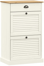 vidaXL Dulap de pantofi VIGO 60x35x96 cm alb lemn masiv de pin 
