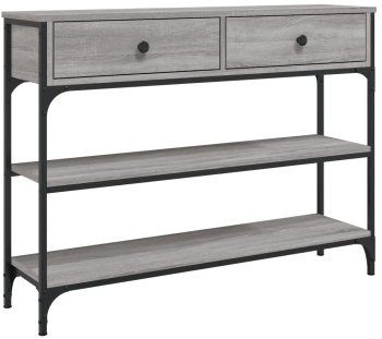vidaXL Masuta consola gri sonoma 100x25x75 cm lemn prelucrat 