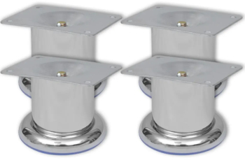 vidaXL Picioare rotunde de canapea 8 buc. 60 mm crom 