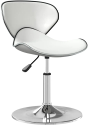 vidaXL Scaun de bar alb piele ecologica 