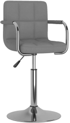 vidaXL Scaun de bar gri deschis material textil 