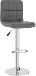 vidaXL Scaun de bar gri piele ecologica 