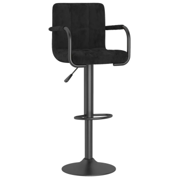 vidaXL Scaun de bar negru catifea 