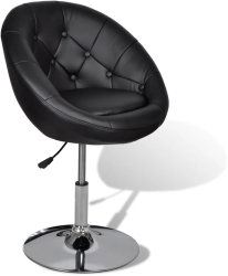 vidaXL Scaun de bar negru piele ecologica 