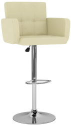 vidaXL Scaune de bar 2 buc. crem piele ecologica 