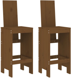 vidaXL Scaune de bar 2 buc. maro miere 40x42x120 cm lemn masiv de pin 