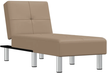 vidaXL Sezlong cappuccino piele ecologica 