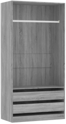 vidaXL Sifonier gri sonoma 100x50x200 cm lemn prelucrat 