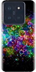 Husa din silicon compatibila cu Xiaomi 14 PRO - model Rainbow Colored Soap Bubbles 
