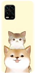 Husa din silicon compatibila cu Xiaomi Mi 10 Lite - model Two Cat 