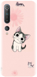 Husa din silicon compatibila cu Xiaomi Mi 10 - model Cute cat 
