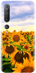 Husa din silicon compatibila cu Xiaomi Mi 10 - model Sunflowers 