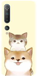 Husa din silicon compatibila cu Xiaomi Mi 10 - model Two Cat 