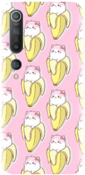 Husa din silicon compatibila cu Xiaomi Mi 10 Pro - model Banana Cats 