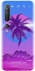Husa din silicon compatibila cu Xiaomi Mi 10 Pro - model Vaporwave Palm 