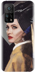 Husa din silicon compatibila cu Xiaomi Mi 10t 5g - model Girl With A Pearl 