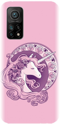 Husa din silicon compatibila cu Xiaomi Mi 10t 5g - model Purple Unicorn 