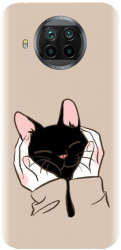 Husa din silicon compatibila cu Xiaomi Mi 10t Lite 5g - model Th Black Cat In Hands 