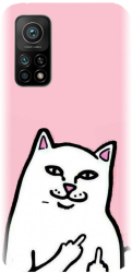 Husa din silicon compatibila cu Xiaomi Mi 10t Pro 5g - model White Cat 