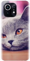 Husa din silicon compatibila cu Xiaomi Mi 11 - model British Shorthair Cat 