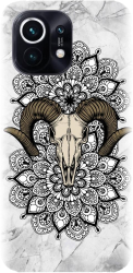 Husa din silicon compatibila cu Xiaomi Mi 11 - model Tatoo Art Goat 